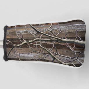 Reclaimed Wood Rustic Barn Board Tree Branch Golf Head Cover