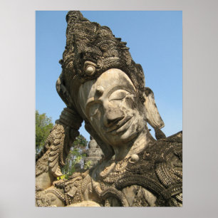 Reclining Buddha ... Nong Khai, Isan, Thailand Poster