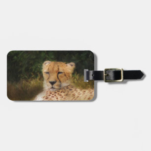 Reclining Cheetah at Fossil Rim Wildlife Centre Luggage Tag