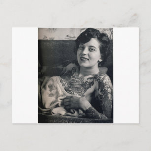 Reclining Tattooed Lady Postcard