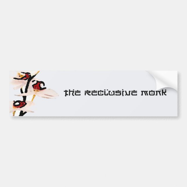 Reclusive Monk Orchid Bumper Sticker (Front)