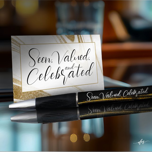 Recognition Event Pen | Golden Accent (Premium pen for signing achievements, milestones, and important documents.)