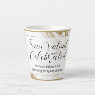 Recognition Latte Mug   Elegant Custom Event Gift 