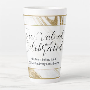 Recognition Latte Mug   Elegant Custom Event Gift 
