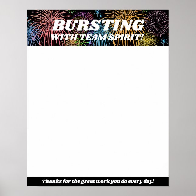 Recognition sticker employee award display poster (Front)