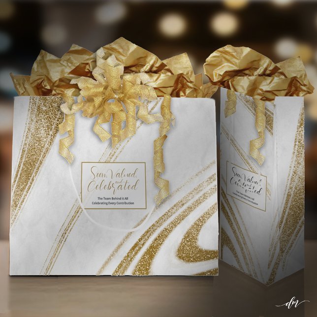 Recognition Wine Gift Bag | Custom Event & Client  (Elegant gift bags styled with tissue and ribbon for a premium presentation.)