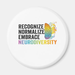 Recognize Normalize Embrace Neurodiversity ADHD Magnet