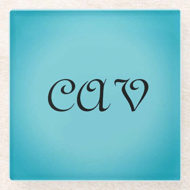 Recoleta Cornflower Blue  Glass Coaster (Front)