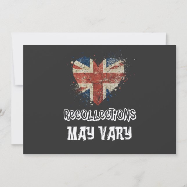 Recollections May Vary- HM Queen Quote  Invitation (Front)