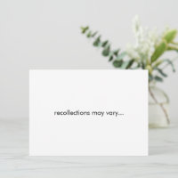 Recollections may vary white black minimalist