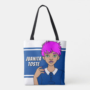 Recolor High School Punk Girl Library Bag
