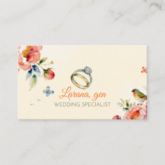 Recommended listing title: “Songbirds & Blooms Wed Enclosure Card