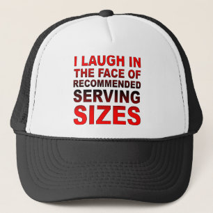 Recommended Serving Sizes Funny Ball Cap Hat