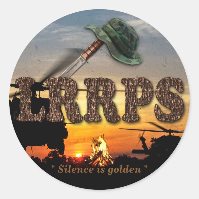 Recon LRRP LRRPS LURPS Vietnam Nam War Classic Round Sticker (Front)