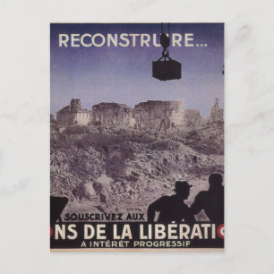 Reconstruct (1945)_Propaganda poster Postcard