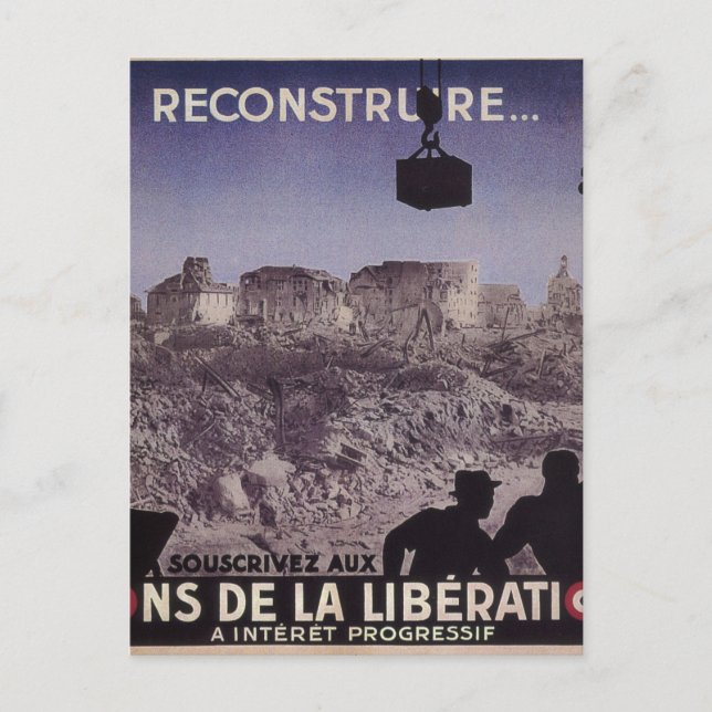 Reconstruct (1945)_Propaganda poster Postcard (Front)