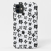 Reconstructed Floral Pattern - Achromatic Goth