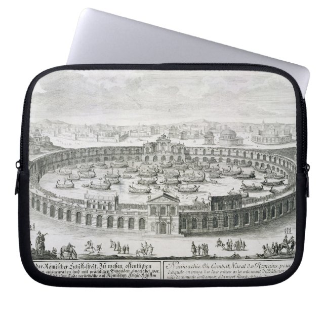 Reconstruction of a Roman Naval Battle, from 'Entw Laptop Sleeve (Front)