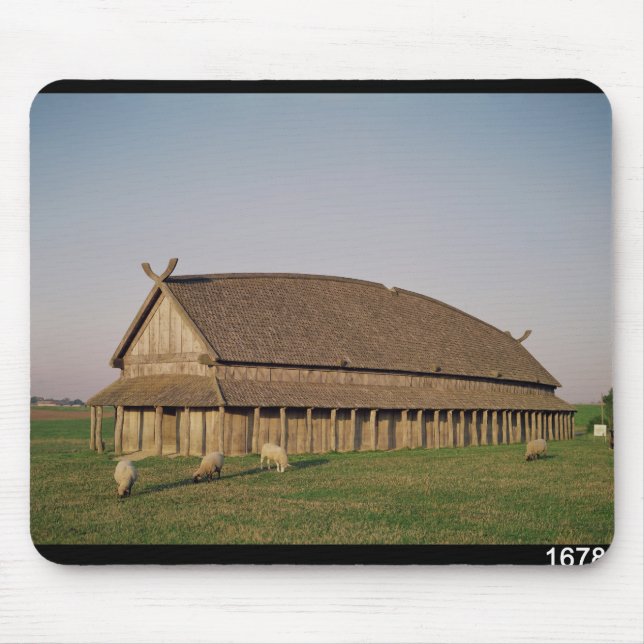 Reconstruction of an 11th century Viking house Mouse Pad (Front)