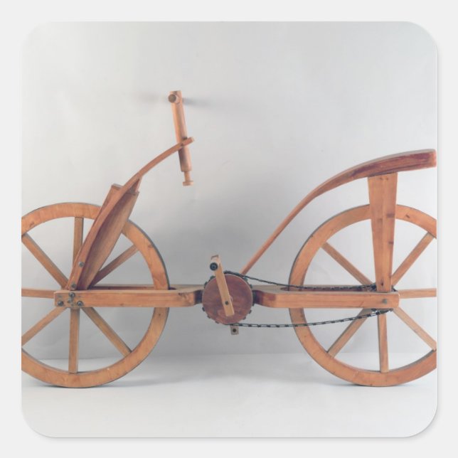 Reconstruction of da Vinci's design Square Sticker (Front)