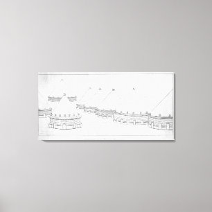 Reconstruction of Etruscan tombs at Tarquinia Canvas Print