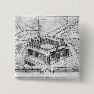 Reconstruction of Theleme Abbey 15 Cm Square Badge