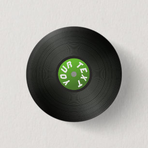 Record 3 Cm Round Badge