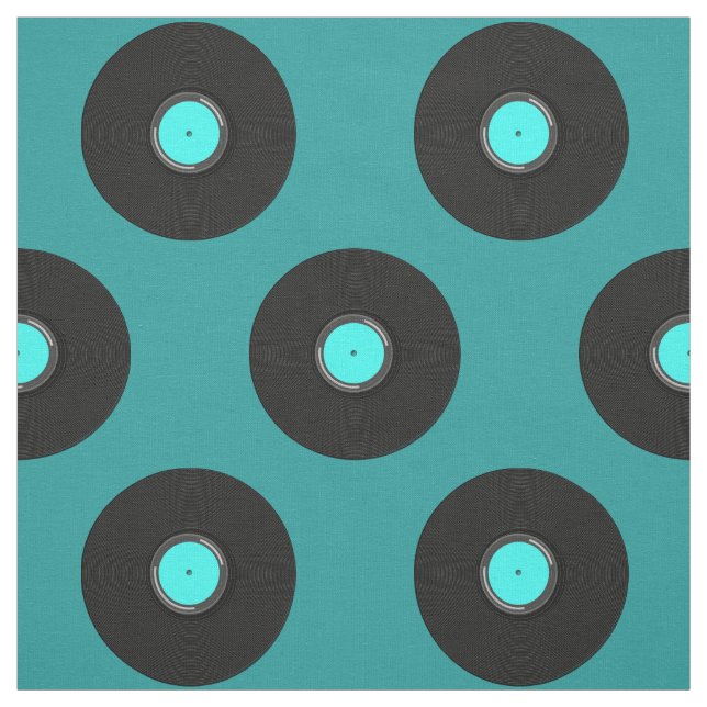 Record Album Pattern Fabric (Swatch)