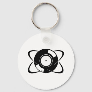 Record Atom Key Ring