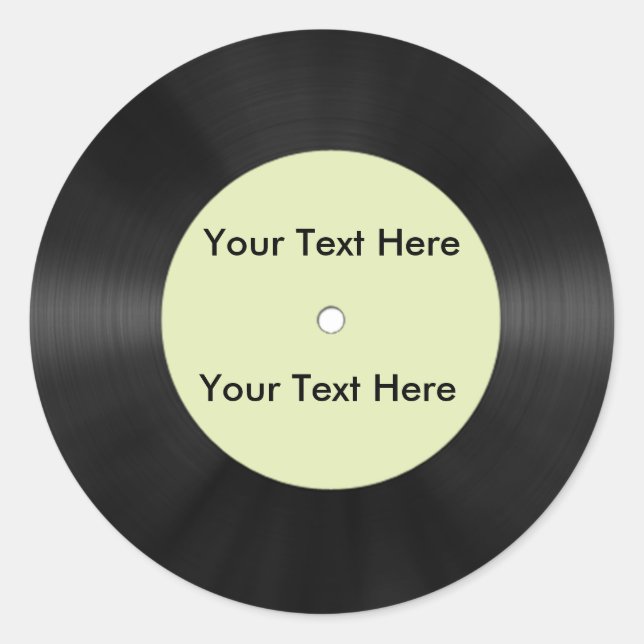 Record Classic Round Sticker (Front)