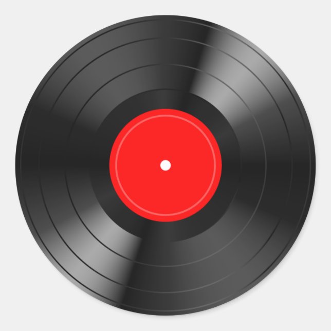 Record_LP Classic Round Sticker (Front)
