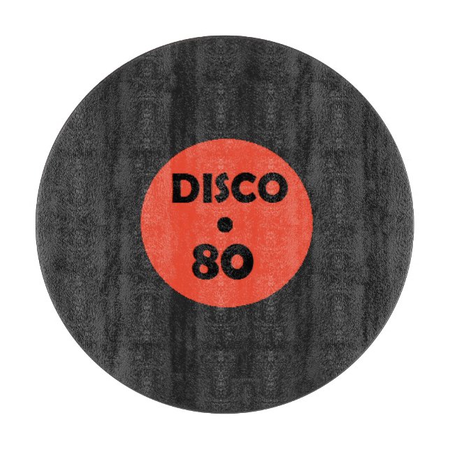 Record Plate Cutting Board Dance Music Party (Front)