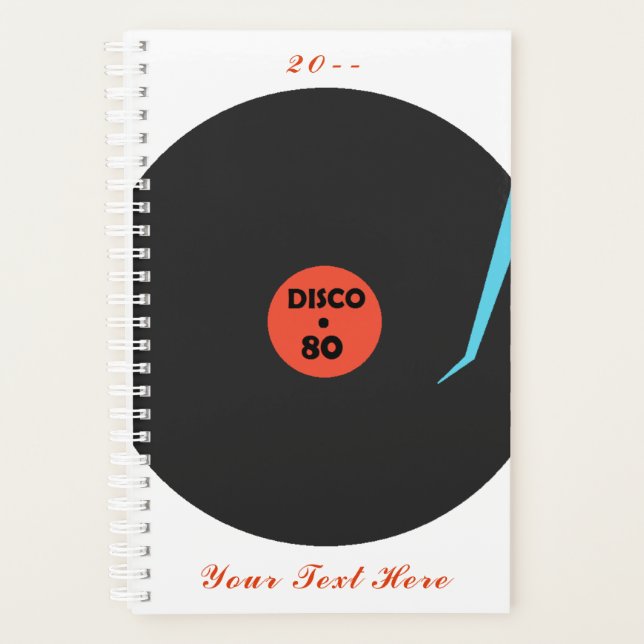 Record Plate Disco Music Planner - Customisable (Front)