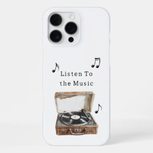 Record Player Music Notes iPhone 16 Pro Max Case