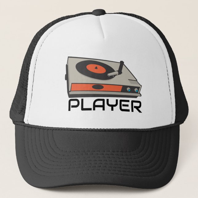 Record Player Trucker Hat (Front)