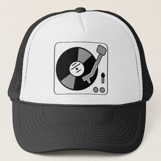 Record Turntable Trucker Hat (Front)
