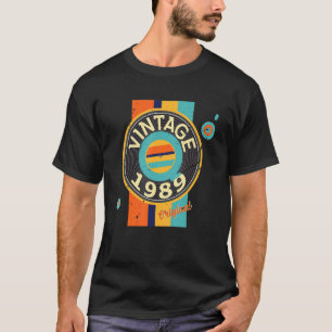 Record Vinyl 1989 Birthday Gift Record Player Vint T-Shirt