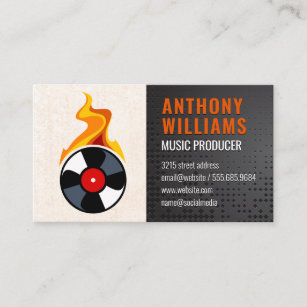Record Vinyl Flame Business Card