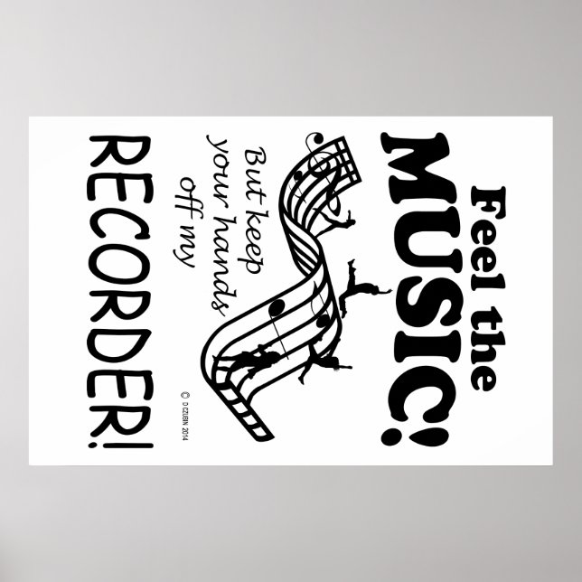 Recorder Feel The Music Poster (Front)