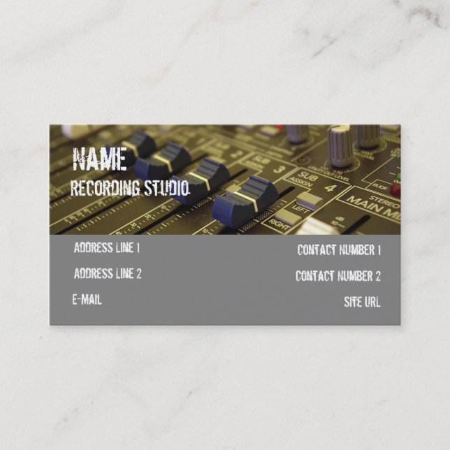 Recording Studio Business Card (Front)