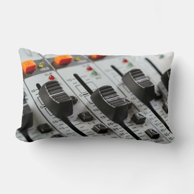 Recording studio mixer faders lumbar cushion (Front)
