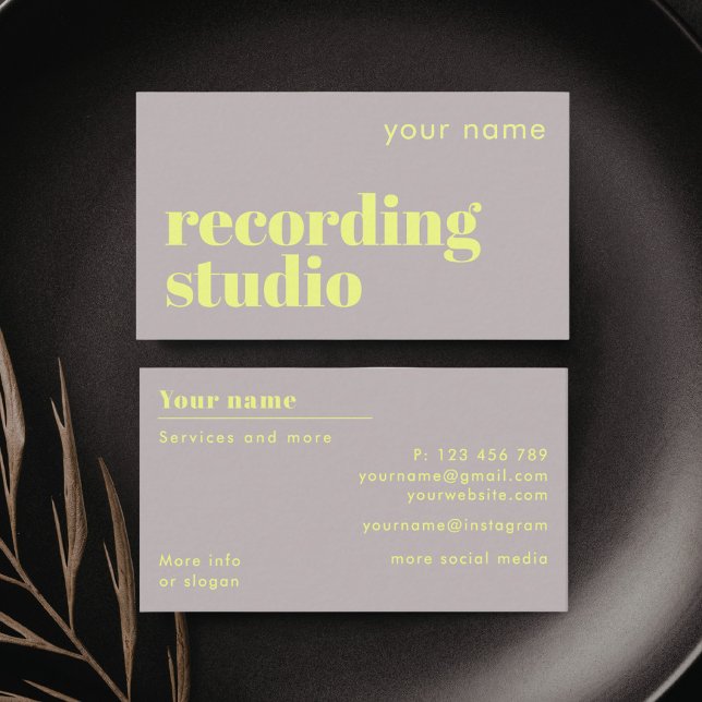 Recording Studio record label Business Card (Creator Uploaded)
