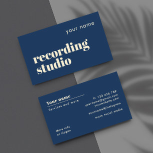 Recording Studio record label Business Card