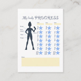recording your progress in physical exercises  business card