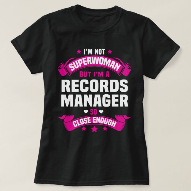 Records Manager T-Shirt (Design Front)