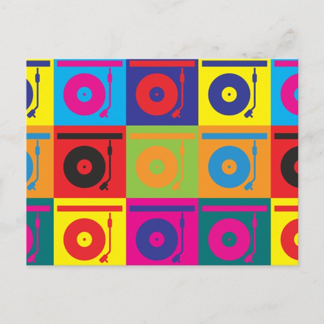 Records Pop Art Postcard (Front)
