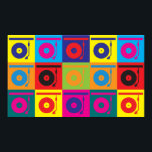 Records Pop Art Poster<br><div class="desc">Records Pop Art. If Records are your hobby,  occupation,  or obsession,  show it with great Records t-shirts,  mugs,  stickers,  and more.  They're also great gifts for other Records fans!</div>