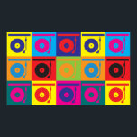 Records Pop Art Poster<br><div class="desc">Records Pop Art. If Records are your hobby,  occupation,  or obsession,  show it with great Records t-shirts,  mugs,  stickers,  and more.  They're also great gifts for other Records fans!</div>