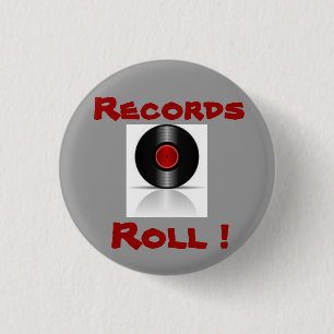 Records Rule ! 3 Cm Round Badge