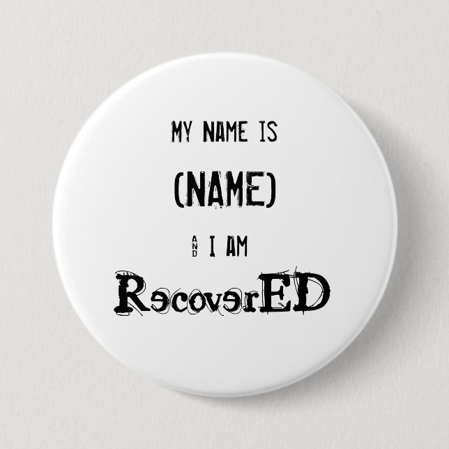 RecoverED  Aa  Button 3" Add Name (Front)